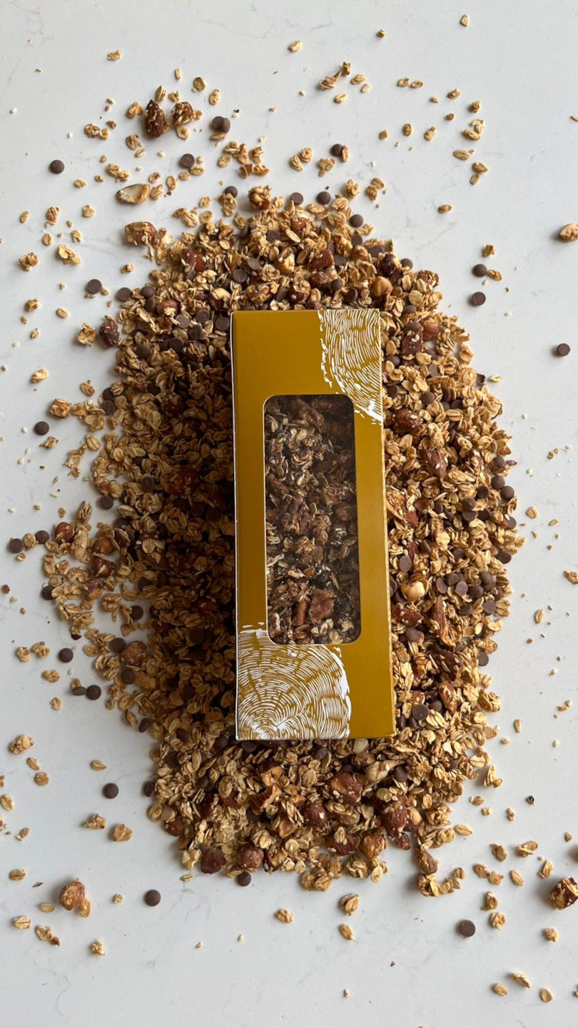 Étui Granola, réalisation sur-mesure pour L'Éclair de Génie
